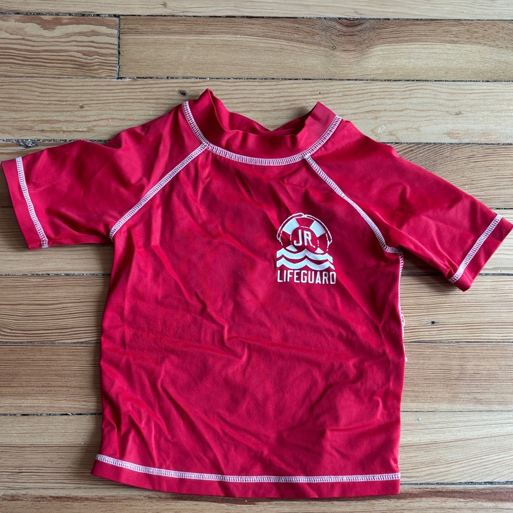 Old Navy Kids Red Lifeguard Rashguard